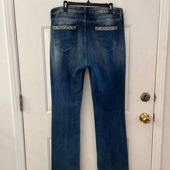 Driftwood Kelly Classic Boot Leg Aztec Stretch Western Jeans Sz 33 - Picture 4 of 8
